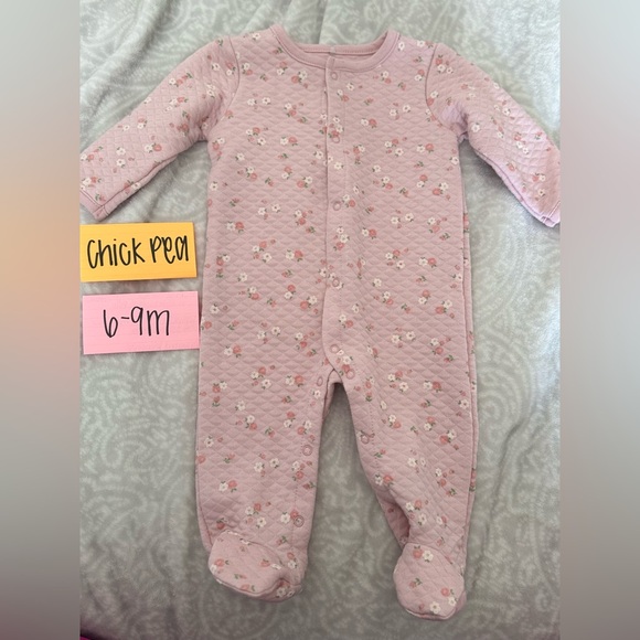 chick pea Other - ❤️ NWOT Chick Pea Pink Floral Baby Footie, 6-9 Months